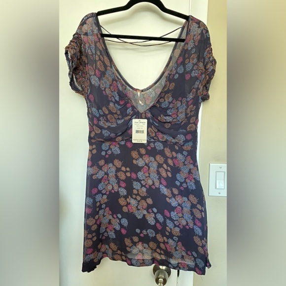 NWT Free People Yours Truly Mini Dress Size 10 (flaws) - Picture 3 of 11